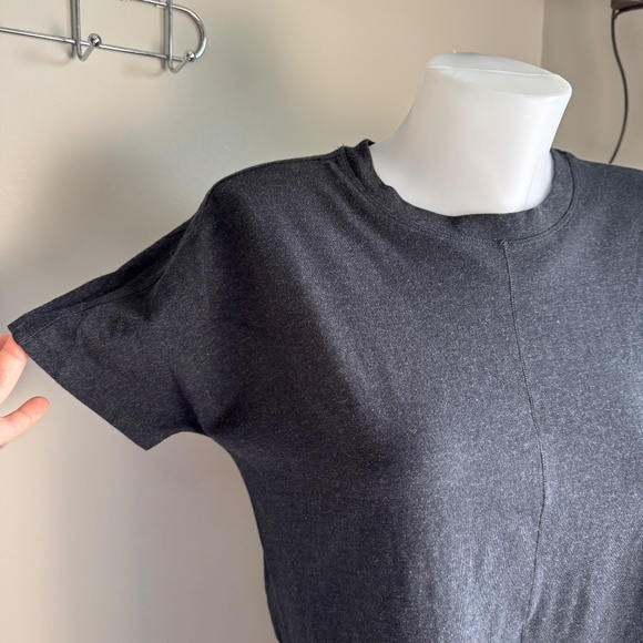 Kit &‎ Ace Women's Cotton Blend T-Shirt Dress Charcoal Gray 2 Pockets Cashmere - Picture 2 of 15